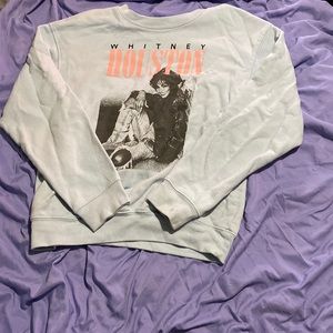 Light blue Whitney Houston crewneck minimally worn